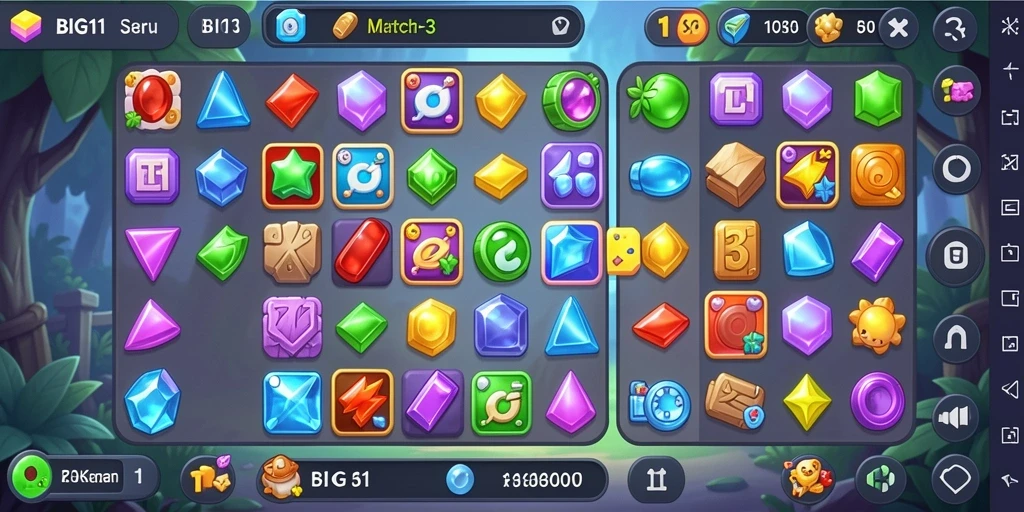 Tampilan gameplay BIG11 yang penuh warna dan menantang.