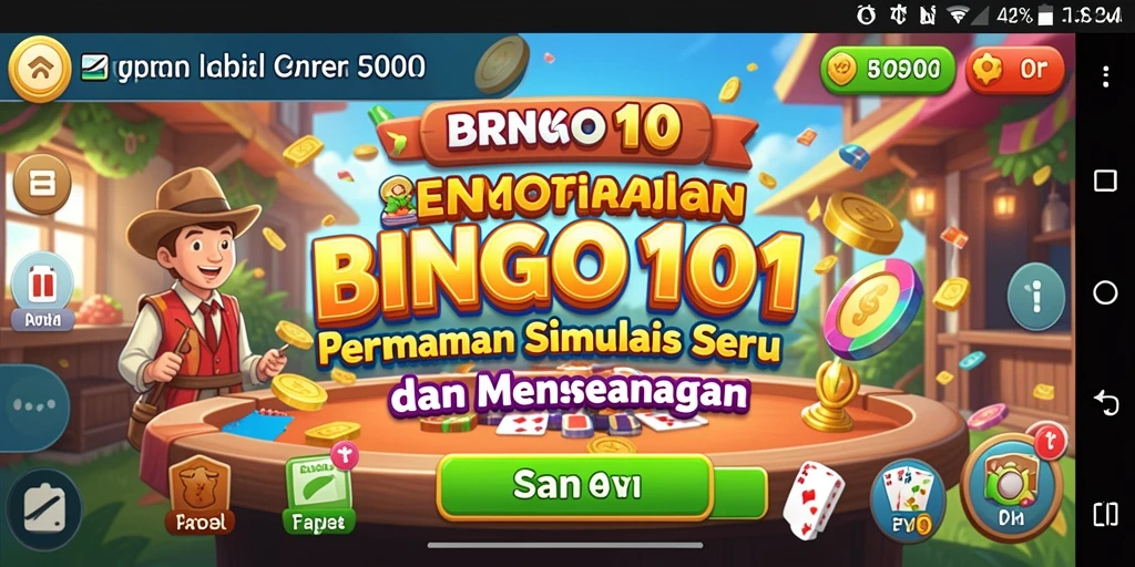 Screenshot gameplay BINGO101 dengan suasana bingo yang seru dan interaktif.