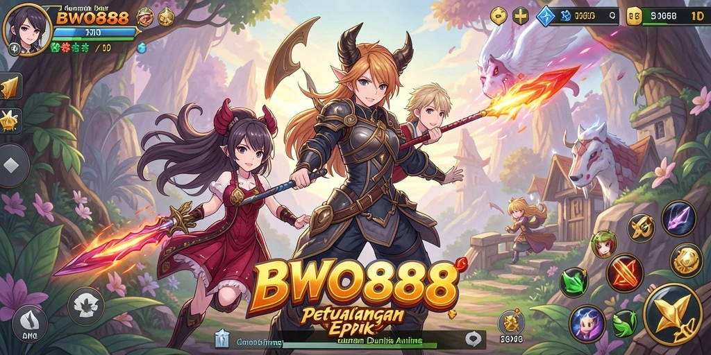 Screenshot gameplay Anime BWO888 yang penuh aksi dan karakter menarik.