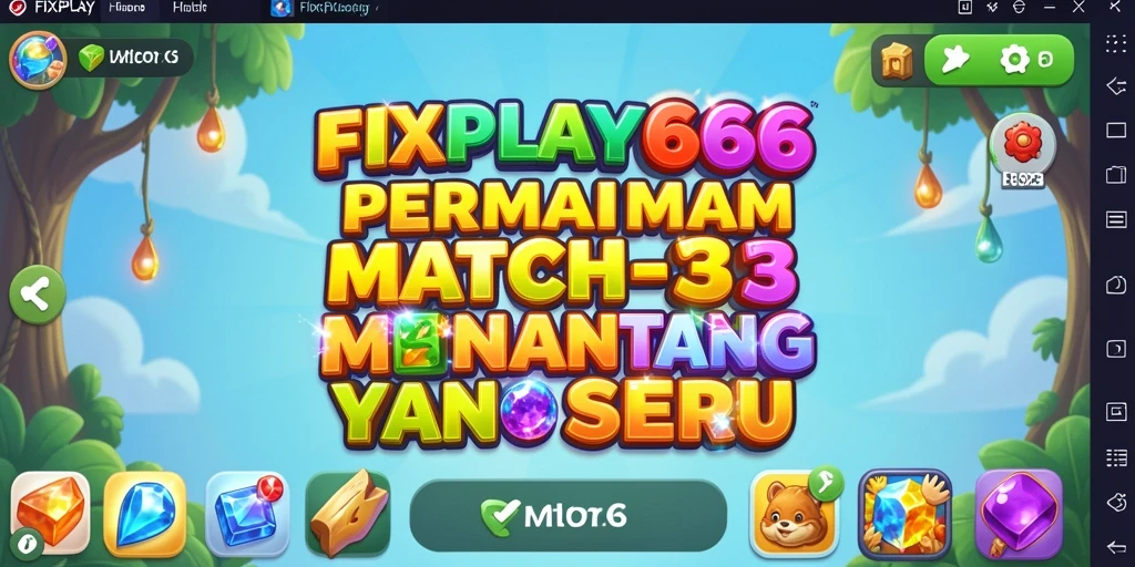 Tangkapan layar gameplay FIXPLAY666 yang memperlihatkan aksi match-3 yang seru.