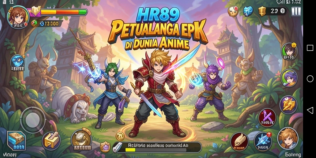 Tampilan gameplay HR89 dengan karakter anime yang menakjubkan.
