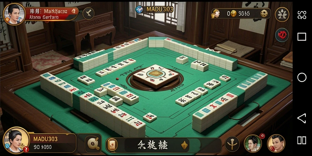 Tampilan menarik dari gameplay Mahjong di MADU303.