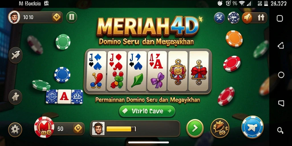 Screenshot gameplay seru dari MERIAH4D menampilkan aksi Domino.