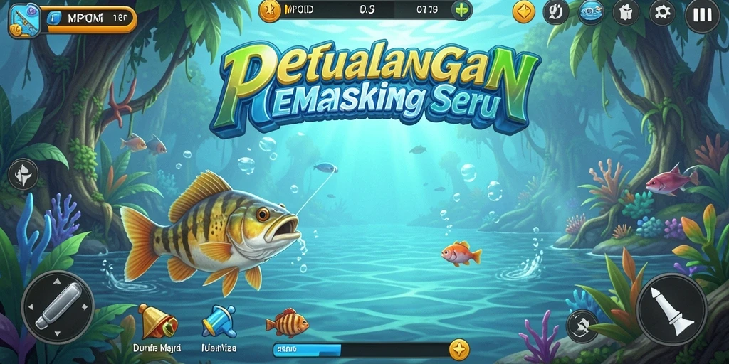 Screenshot MPOID memperlihatkan aksi memancing yang mendebarkan di tengah pemandangan indah.